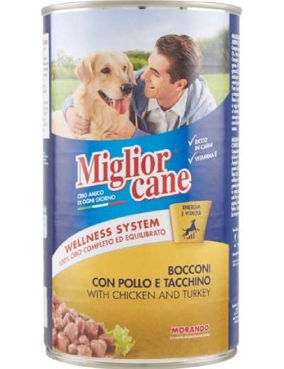 MIGLIORCANE BOCCONCINI DI POLLO TACCHINO LATTA KG 1,25