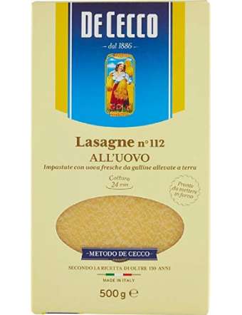 DE CECCO N112 LASAGNA UOVO GR 500