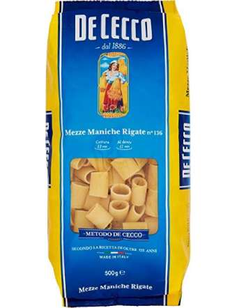 DE CECCO N 136 MEZZE MANICHE RIGATE GR 500