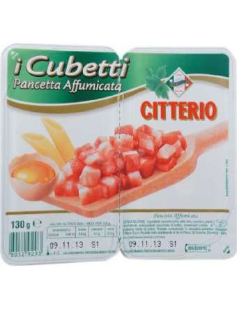 CITTERIO CUBETTI AFFUMICATA PANCETTA GR 130