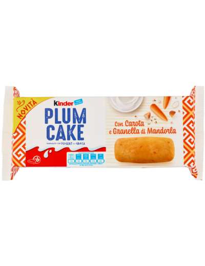 KINDER PLUMCAKE CAROTA E GRANELLA DI MANDORLA T6 GR 198