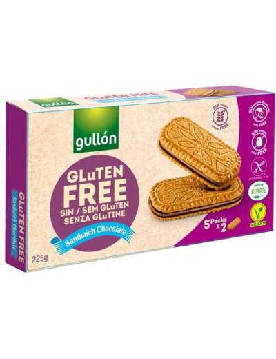 GULLON SANDWICH RIPIENO CIOCCOLATO SENZA GLUTINE GR 225