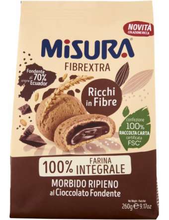 MISURA BISCOTTI FIBREXTRA RIPIENI CIOCCOLATO GR 290
