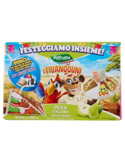 VALFRUTTA NETTARE PERA TRIANGOLINI ML 100X12 BRICK