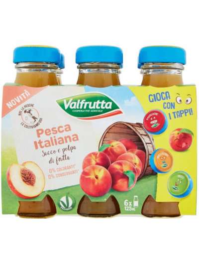 VALFRUTTA SUCCO PESCA ML 125X6