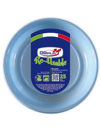 DOPLA PIATTI PIANI COL.AZZURRI 25 PZ