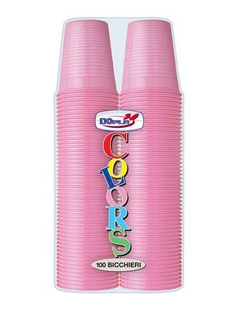 DOPLA BICCHIERI ROSA 200CC PZ 100