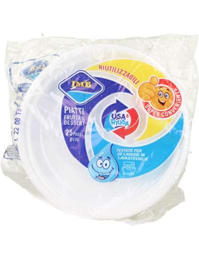 IMB PIATTI FRUTTA/DESS. 25 PZ RIUTILIZZA