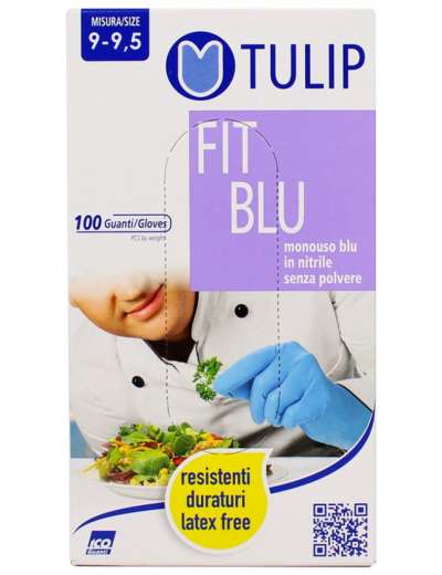 TULIP 100 GUANTI NITR BLU SOFT MISURA L
