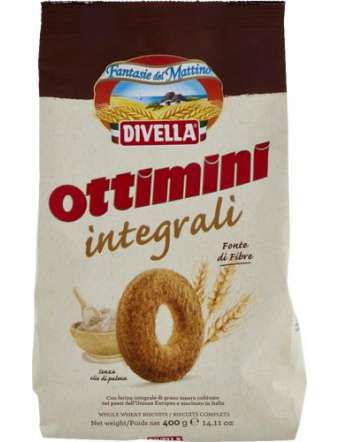 DIVELLA BISCOTTI CEREALI INTEGRALI GR 400