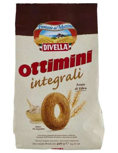 DIVELLA BISCOTTI CEREALI INTEGRALI GR 400