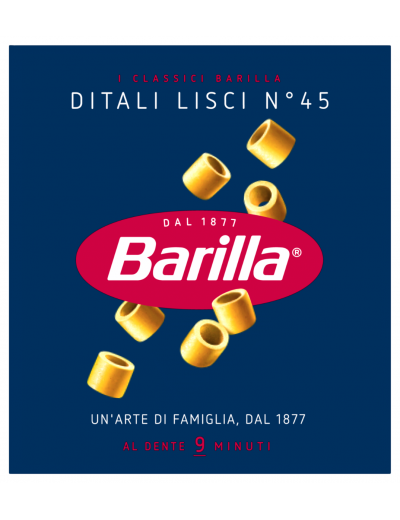 BARILLA N45 DITALI LISCI GR 500