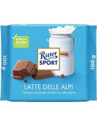 RITTER SPORT CIOCCOLATO AL LATTE DELLE ALPI GR 100